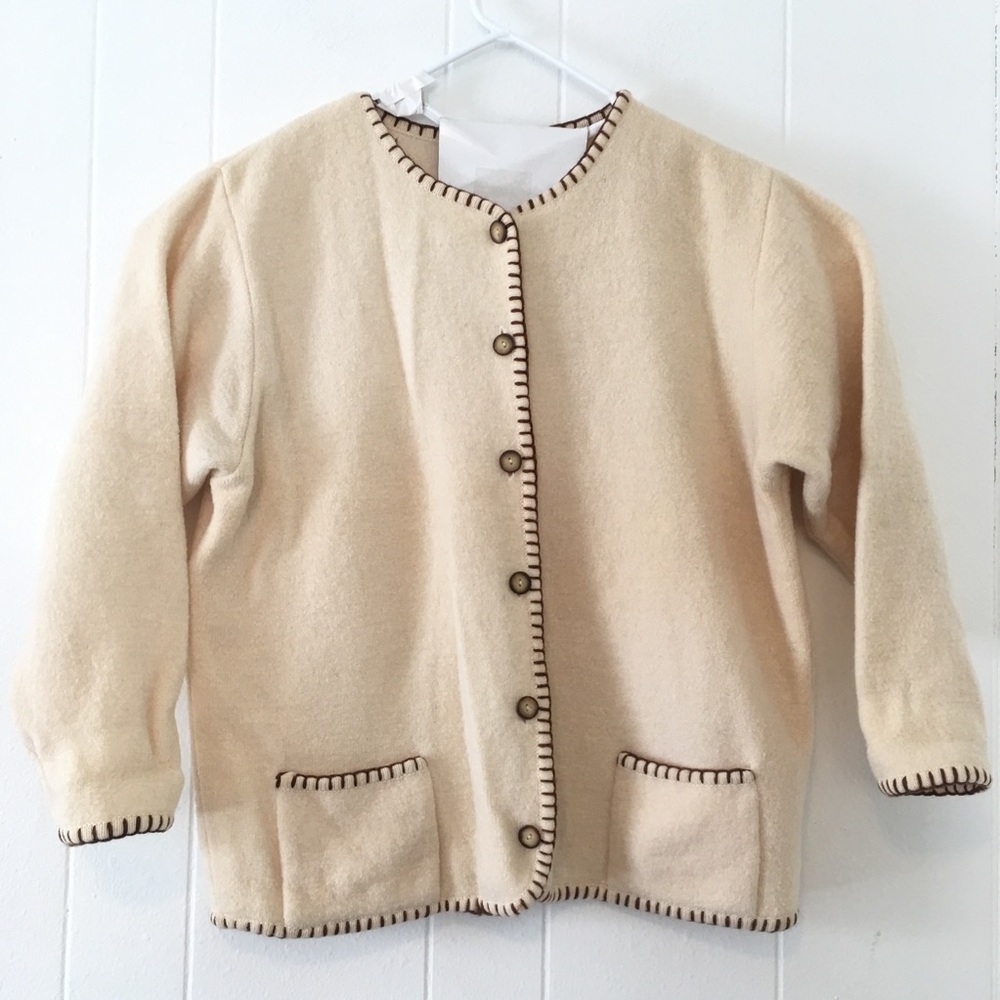 Express Tricot Small Oversize 100% Wool Coat Boho